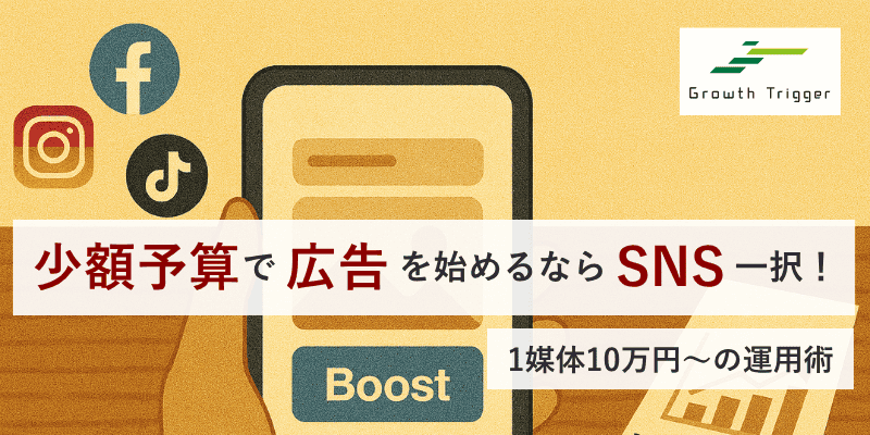 少額予算で広告を始めるならSNS一択！1媒体10万円～の運用術