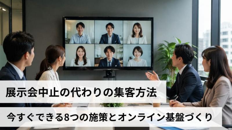 展示会中止の代わりの集客方法｜今すぐできる8つの施策とオンライン基盤づくり
